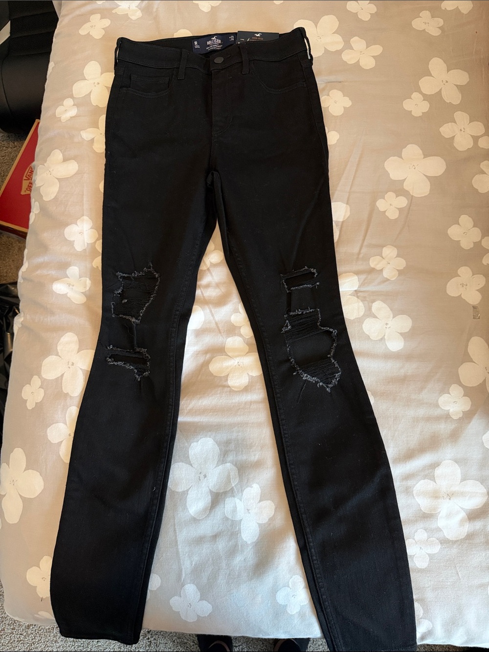 Hollister Black Distressed Skinny Jeans